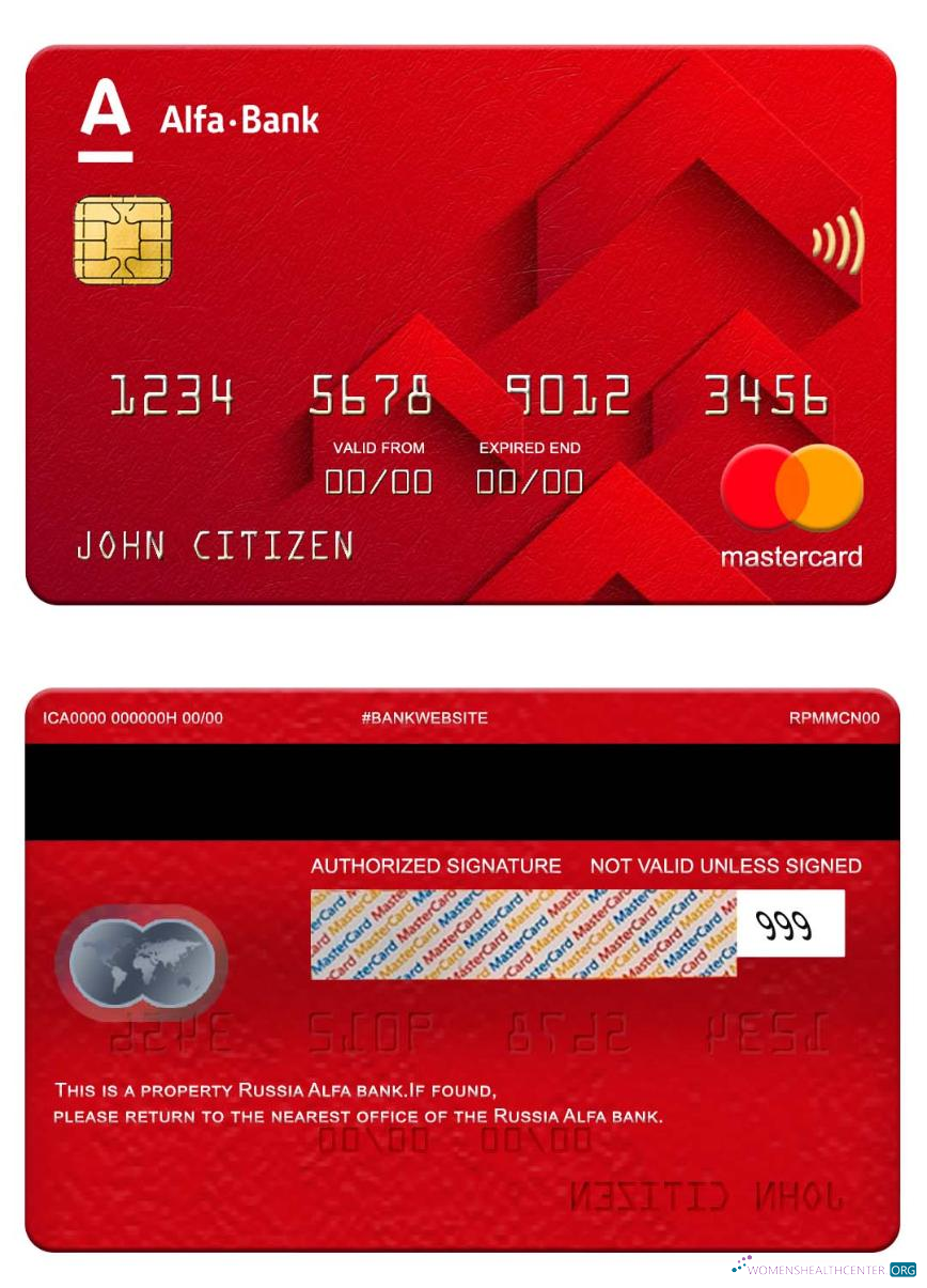 Download Russia Alfa bank mastercard Photoshop template